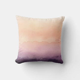 Soft Sunset Watercolor Pillow