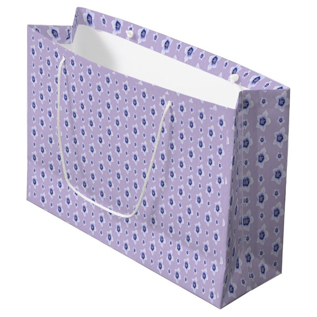 Soft Sweet Violets Large Gift Bag (Front Angled)