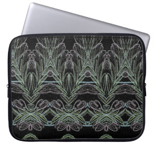 Soft Swirls Black  Laptop Sleeve