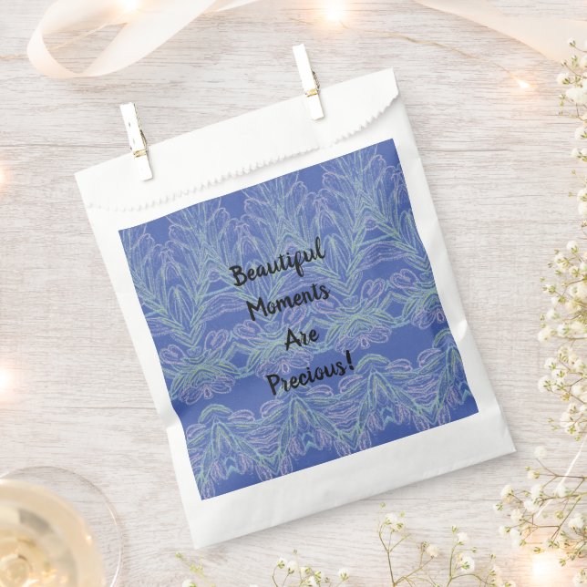 Soft Swirls Blue Beautiful Moments     Favour Bags (Clipped)
