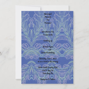 Soft Swirls Blue Beautiful Moments      Invitation
