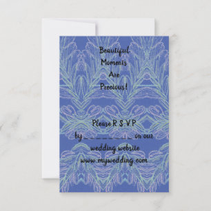 Soft Swirls Blue Beautiful Moments     RSVP Card