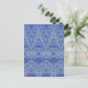 Soft Swirls Blue   Postcard