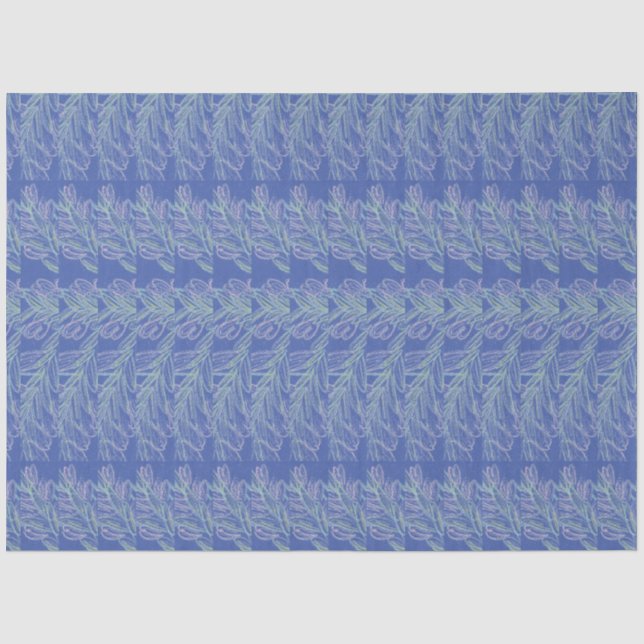 Soft Swirls Blue   Tissue Paper (Front)