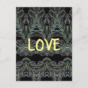 Soft Swirls Love Postcard