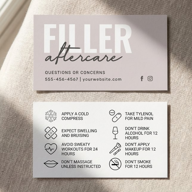 Soft Taupe Minimal Filler Aftercare Guide (Creator Uploaded)