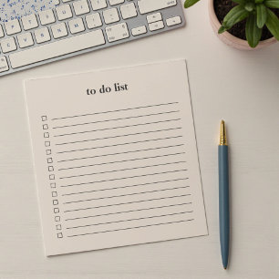 Soft Taupe To Do List Minimalist Teacher Simple Notepad