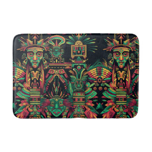 Soft Teal "Ancestral Paradigm" Luxury Bath Mat