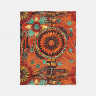 Soft Teal "Intricate Echoes" Cosy Fleece Blanket