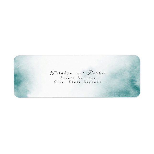 Soft Teal Watercolor Abstract Frame (Front)