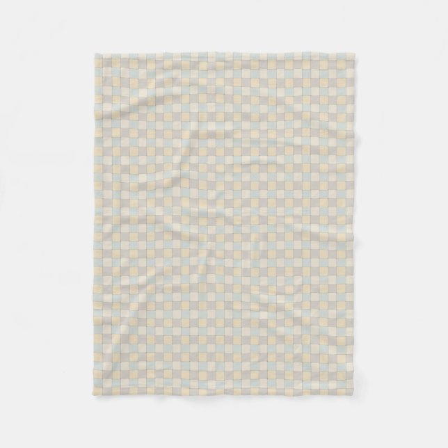 Soft Tone Woven Tiles Fleece Blanket (Front)