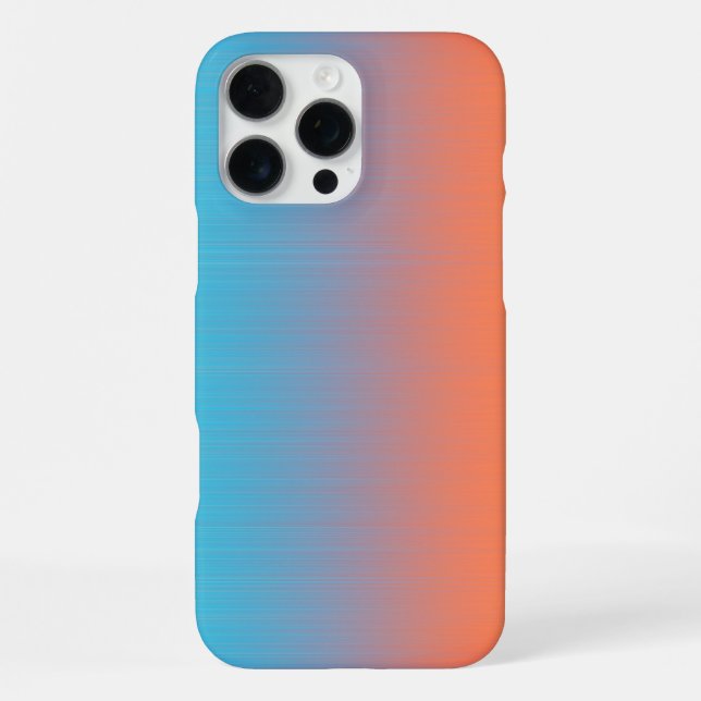 Soft Toned Orange Blue iPhone Case (Back)