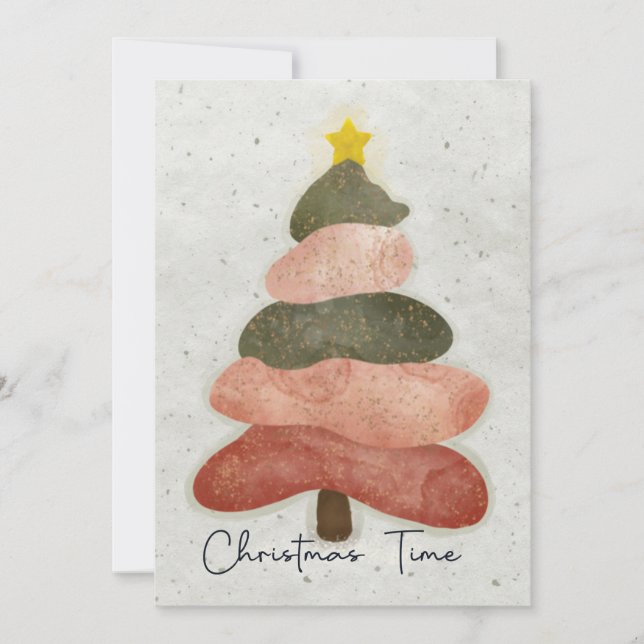 Soft Tones – Elegant Festive Design  Holiday Card (Front)