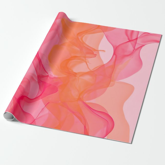 Soft Touch: Delicate Pastel Line Patterns Wrapping Paper (Unrolled)
