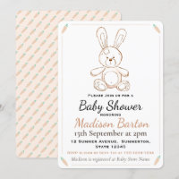 Soft Toy Bunny & Carrots Baby Shower