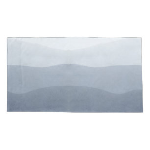 Soft Tranquil Grey Abstract Landscape Pillowcase