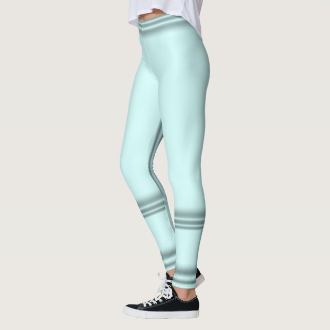 Soft Trendy Silver Blue Leggings (Left)