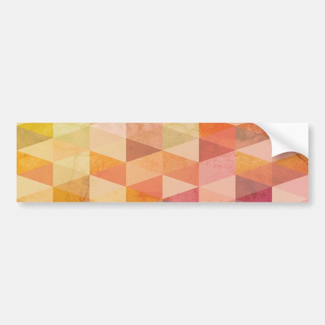 Soft Triangle Geometric Pattern Bumper Sticker (Front)