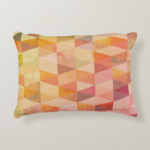 Soft Triangle Geometric Pattern Decorative Cushion