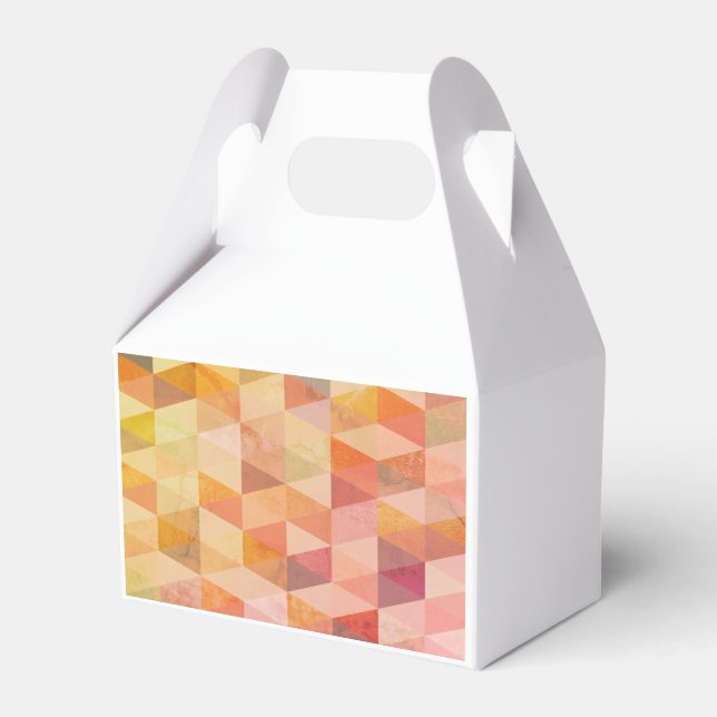 Soft Triangle Geometric Pattern Favour Box (Front Side)