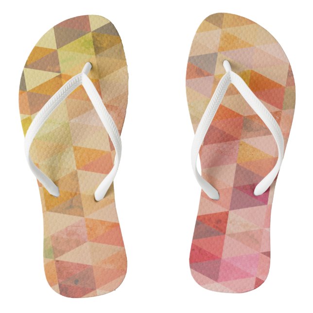 Soft Triangle Geometric Pattern Flip Flops (Footbed)