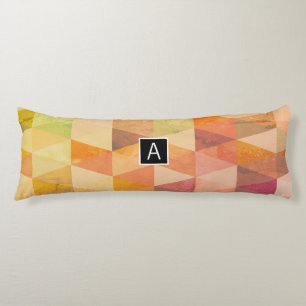 Soft Triangle Geometric Pattern Monogrammed Body Cushion