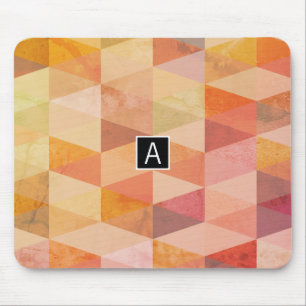 Soft Triangle Geometric Pattern Monogrammed Mouse Mat