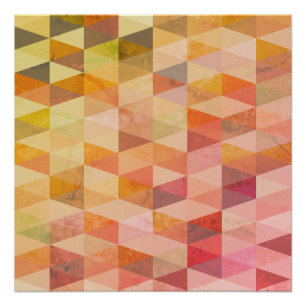 Soft Triangle Geometric Pattern Poster