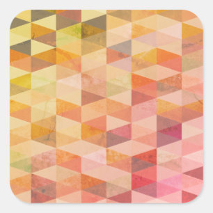 Soft Triangle Geometric Pattern Square Sticker