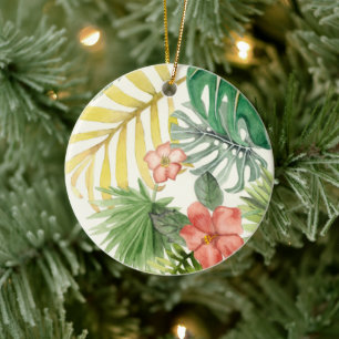 Soft Tropics Ceramic Tree Decoration
