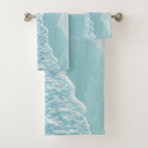 Soft Turquoise Ocean Dream #4 #ocean #decor #art  Bath Towel Set