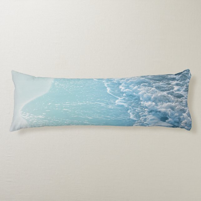Soft Turquoise Ocean Dream Waves #2 #water #decor  Body Cushion (Front)