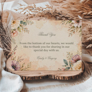 Soft Vintage Floral Thank You Card