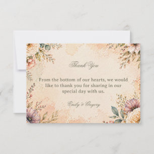 Soft Vintage Floral Thank You Card