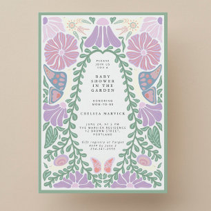 Soft Vintage Lavender Baby Shower Invitation