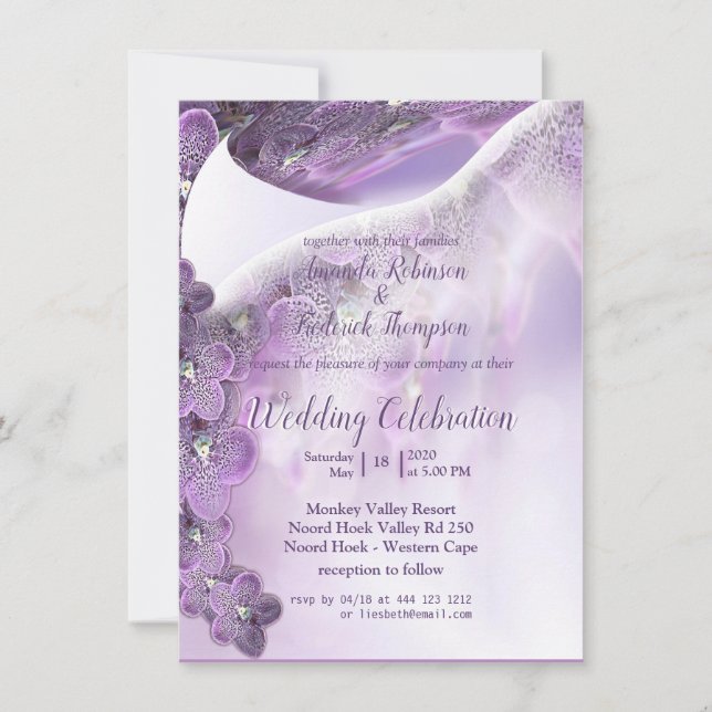 Soft Violet Orchid  Wedding (Front)