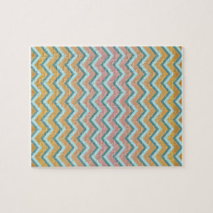 Soft Warm Colours ZigZag Jigsaw Puzzle