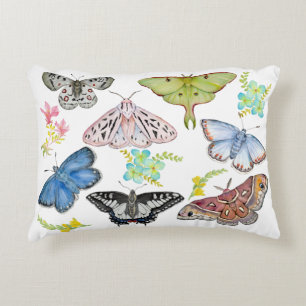 Soft Watercolor Butterfly Dance Decorative Cushion