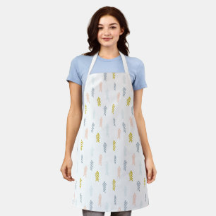 Soft Watercolor Chevron Pattern Apron