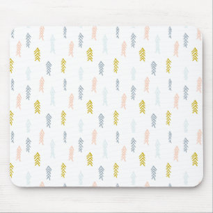 Soft Watercolor Chevron Pattern Mouse Mat