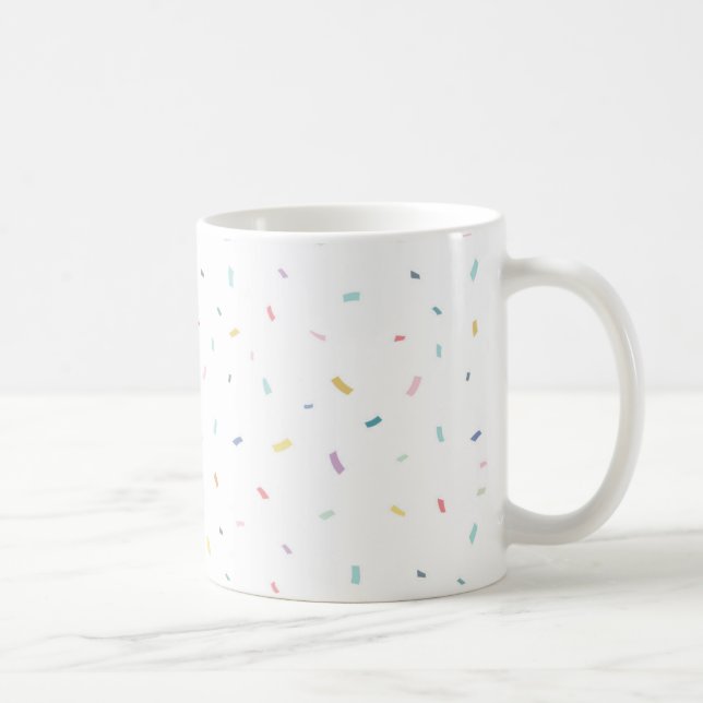 Soft Watercolor Confetti Pattern Coffee Mug (Right)