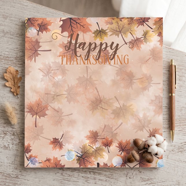 Soft Watercolor Fall Foliage Thanksgiving Notepad (Creator Uploaded)