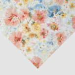 Soft Watercolor Floral Boho Wildflower Gift Wrap  Tissue Paper<br><div class="desc">Wrap every gift and product with the soft charm of a watercolor meadow. This premium tissue paper features hand-painted wildflowers in airy shades of blush pink, dusty blue, peach, and muted yellow — a gentle, artistic palette that feels fresh, joyful, and beautifully refined. Ideal for weddings, bridal showers, baby showers,...</div>