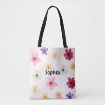 Soft Watercolor Floral Personalised Name
