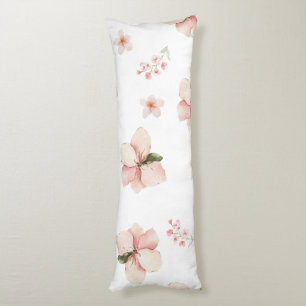 Soft Watercolor Floral Seamless Pattern Body Cushion