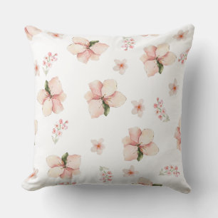 Soft Watercolor Floral Seamless Pattern Cushion