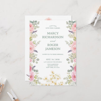 Soft Watercolor Garden Floral Invitation