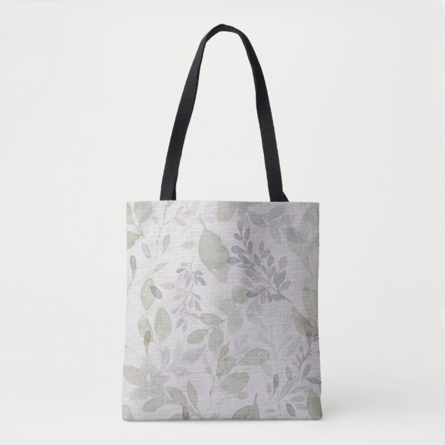 SOFT WATERCOLOR LEAF TOTE BAG (Front)
