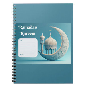 Soft Watercolor Mosque Ramadan Serenity Notebook