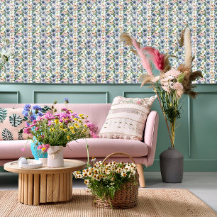 Soft watercolor pastel floral wallpaper